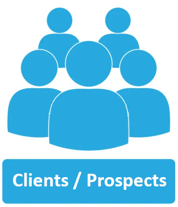 Accès au tableau des clients/prospects